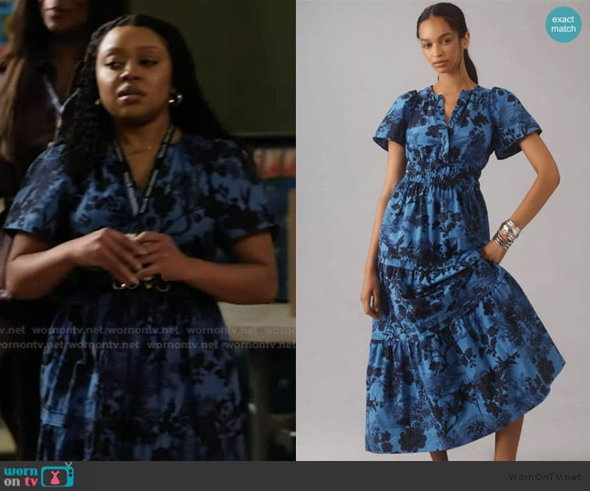 Anthropologie The Somerset Maxi Dress worn by Janine Teagues (Quinta Brunson) on Abbott Elementary