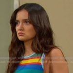 Ari’s striped crop tank top on Days of our Lives