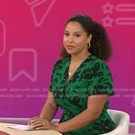 Arianna’s green floral wrap dress on Today