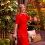 Sara's red short sleeve dress on The View