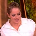 Sara’s embellished shoulder sweater top on The View