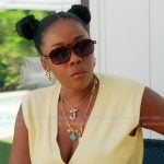 Jasmine’s yellow vest and necklace on The Valley