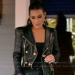 Ashley’s black leather jacket on The Real Housewives of Rhode Island