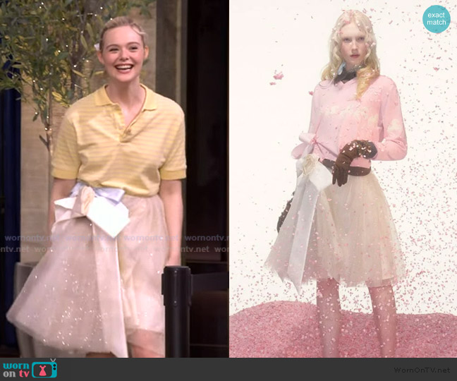 August Barron 2026 Fall Collection worn by Elle Fanning on Live with Kelly and Mark