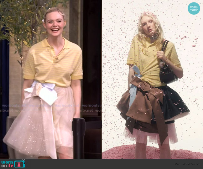 August Barron 2026 Fall Collection worn by Elle Fanning on Live with Kelly and Mark