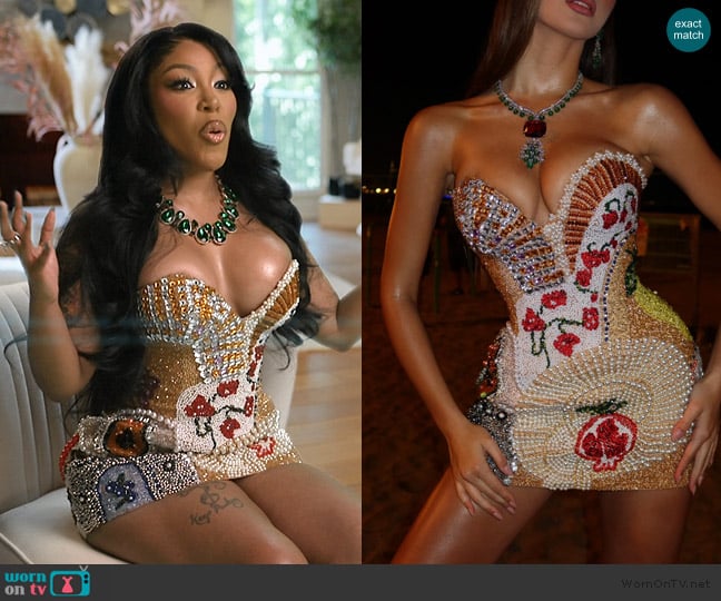 Aurela Hoxha Sculptura Dress worn by Kimberly Michelle Pate on The Real Housewives of Atlanta