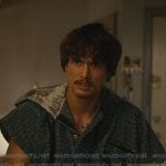 Austin’s blue surf poncho on Beef