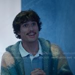 Austin’s printe knit zip hoodie on Beef