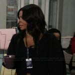 Ava’s black ribbed top on Abbott Elementary