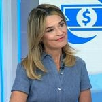 Savannah's short sleeve denim shirtdress on Today