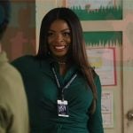 Ava’s green tie front jumpsuit on Abbott Elementary