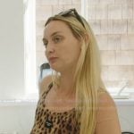 Bailey’s leopard print tank top on Summer House