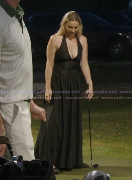 Bailey's black maxi dress on Summer House