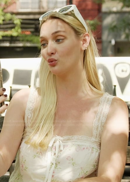 Bailey's white floral lace cami on Summer House