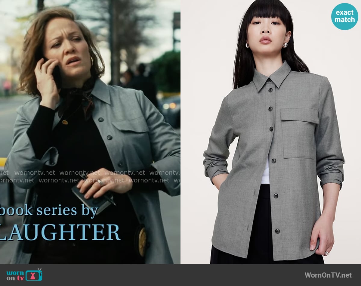 Banana Republic The Everyday Flannel Shirt worn by Angie Polaski (Erika Christensen) on Will Trent