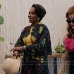 Barbara’s black floral shirt and pants on Abbott Elementary