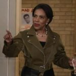 Barbara’s green moto jacket on Abbott Elementary