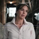 Belle’s blush pink button down shirt on Marshals