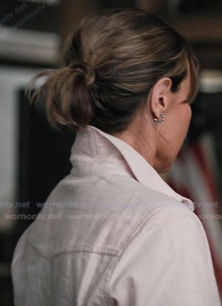 Belle’s blush pink button down shirt on Marshals