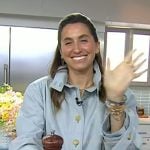 Sabrina Rudin's blue belted jacket and pants on Today