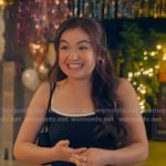 Kitty’s black cami and layered lace skirt on XO Kitty