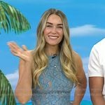 Lauren Conrad’s blue floral lace midi dress on Today