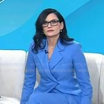 Mary Claire Haver’s blue double breasted blazer and pants on Today