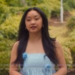 Lara's blue pinstripe cami top on XO Kitty