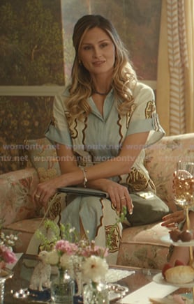 blue print shirtdress on Beef