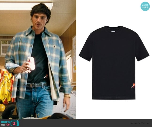 Bottega Veneta Match Embroidered Crewneck T-Shirt worn by Nate Jacobs (Jacob Elordi) on Euphoria