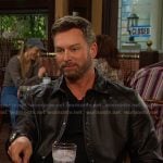 Brady’s dark brown western leather shirt on Days of our Lives
