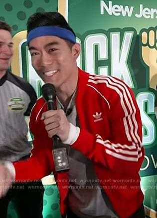 Brian Cheung’s red track jacket on Today