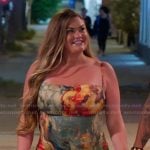 Brittany's abstract print mini dress on The Valley