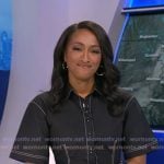 Brittany's black shirtdress with white stitching on Good Morning America
