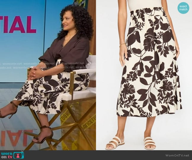 Judy Reyes’s ivory floral skirt on GMA