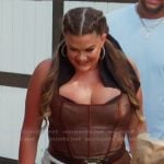 Brittany's brown corset and mini skirt on The Valley