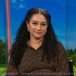 Morgan's brown leopard maxi dress on NBC News Daily