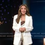 Emily’s brown stripe cami and wide-leg pants on Access Hollywood