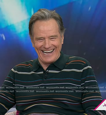 Bryan Cranston’s green stripe polo on Today