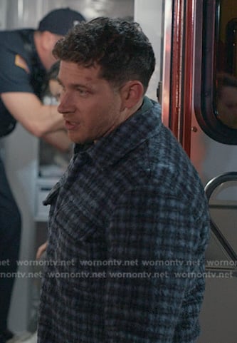 Buck's blue plaid fleece jacket on 9-1-1