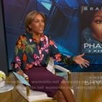 Robin’s burgundy ankle strap heel sandals on Good Morning America