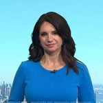 Maria’s blue button detail sheath dress on Today