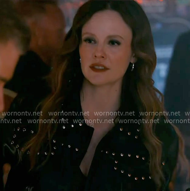 Caitlin's studded leather jacket on Chicago Med