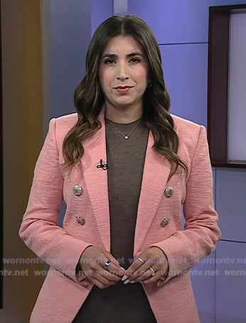 Camila Bernal’s pink textured blazer on Today