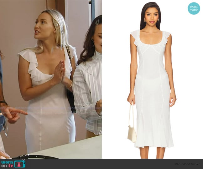 Camila Coelho Alda Midi Dress worn by Bailey Taylor on Summer House