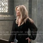 Carly’s black wrap dress on General Hospital