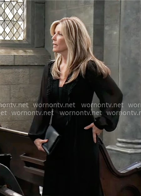 Carly’s black wrap dress on General Hospital