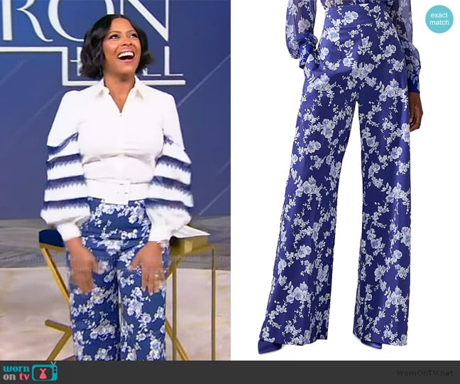 Carolina Herrera by Carolina Herrera Wide Leg Pants worn by Tamron Hall on Tamron Hall Show
