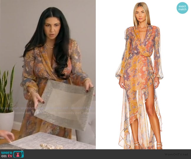 Caroline Constas Vivian Gown worn by Stephanie on The Real Housewives of Rhode Island