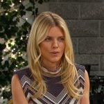 Cat’s cevron stripe dress on Days of our Lives
